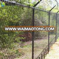 Diamond wire mesh fence cheap pvc coated chain link fencing knuckle-barbed chain link fence